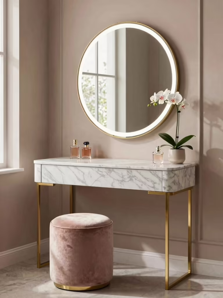glamorous functional bedroom design