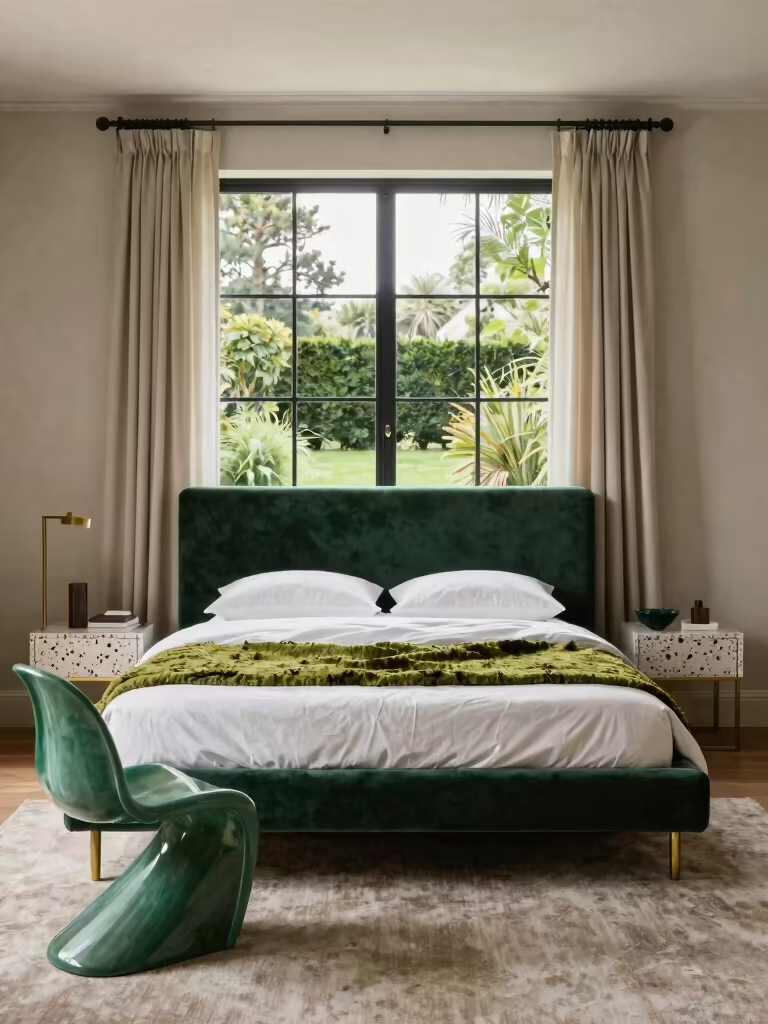 green bedroom design inspiration