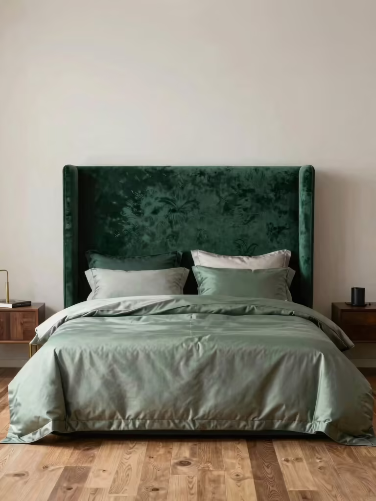 green headboards for bedrooms