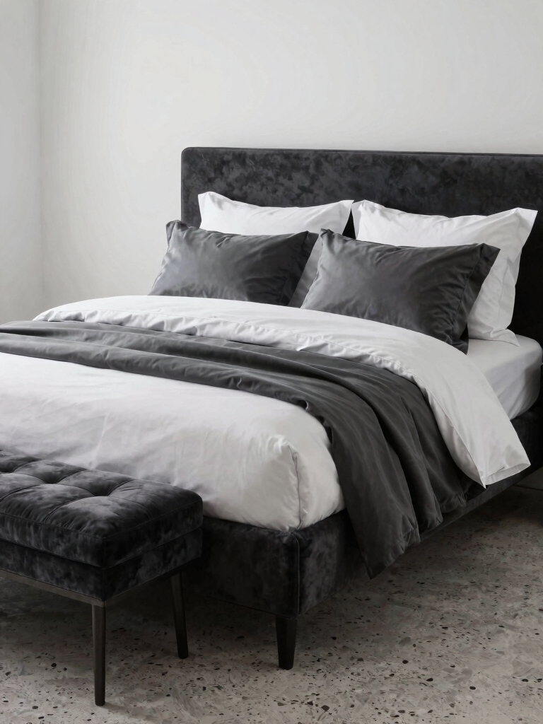 high contrast inviting bedding