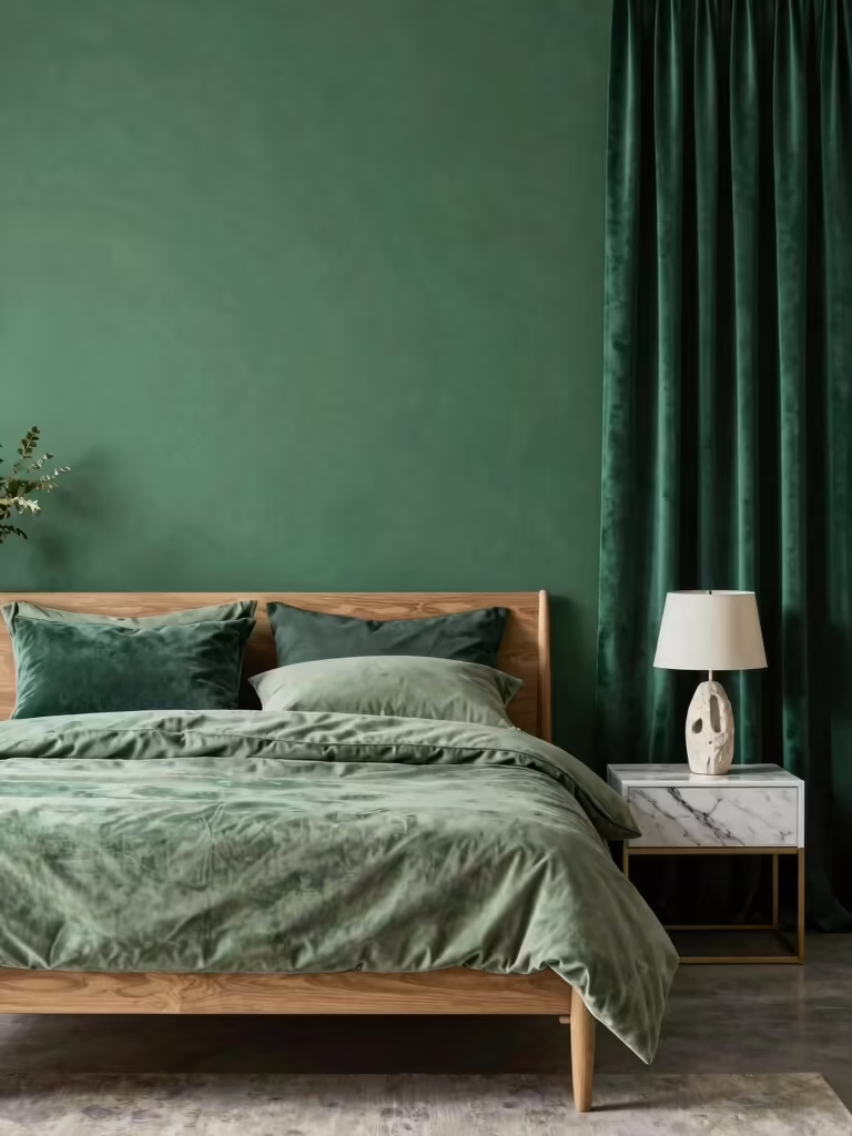 inspiring green bedroom designs
