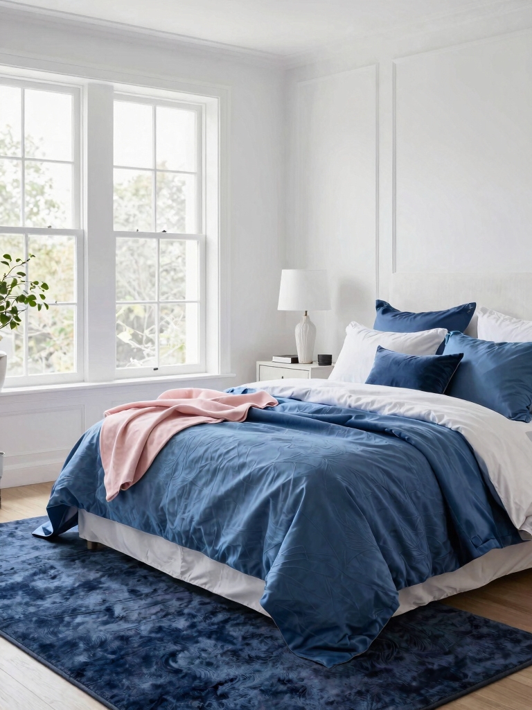 layered blue textile comfort