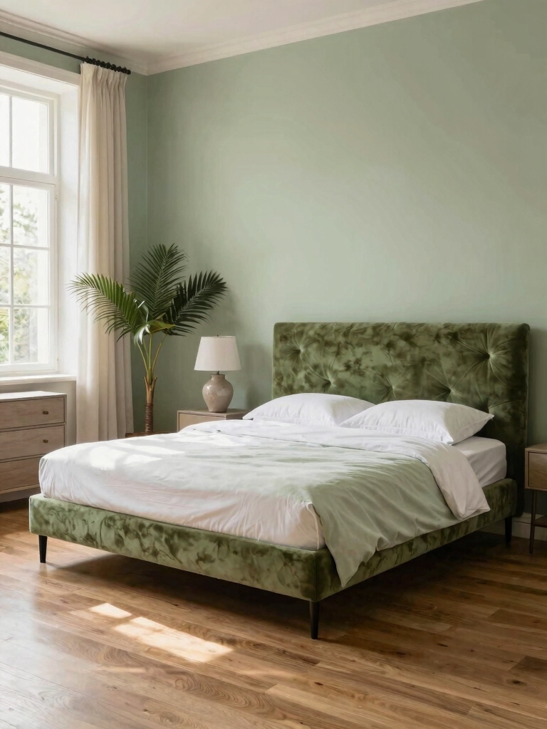 light green bedroom design