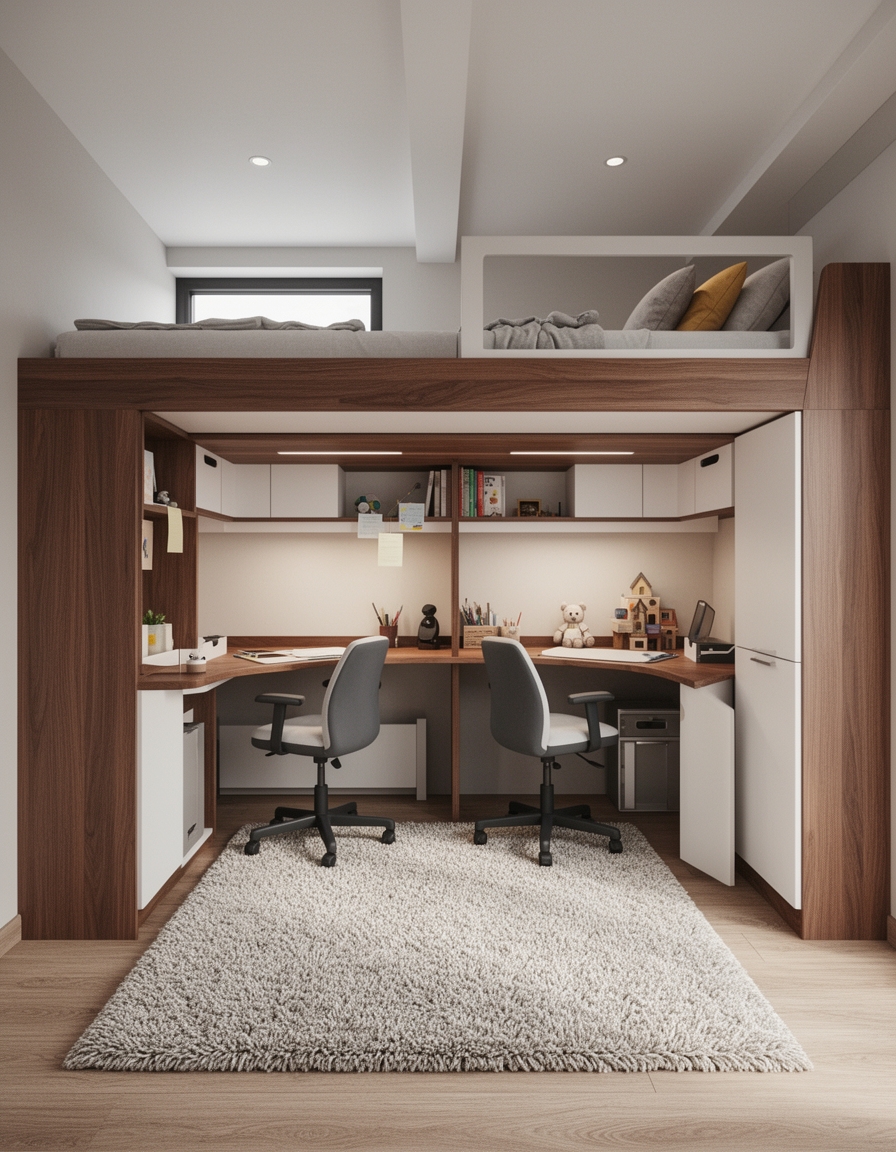 loft beds with study desks