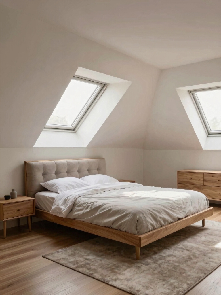 low profile furniture for sloped rooms