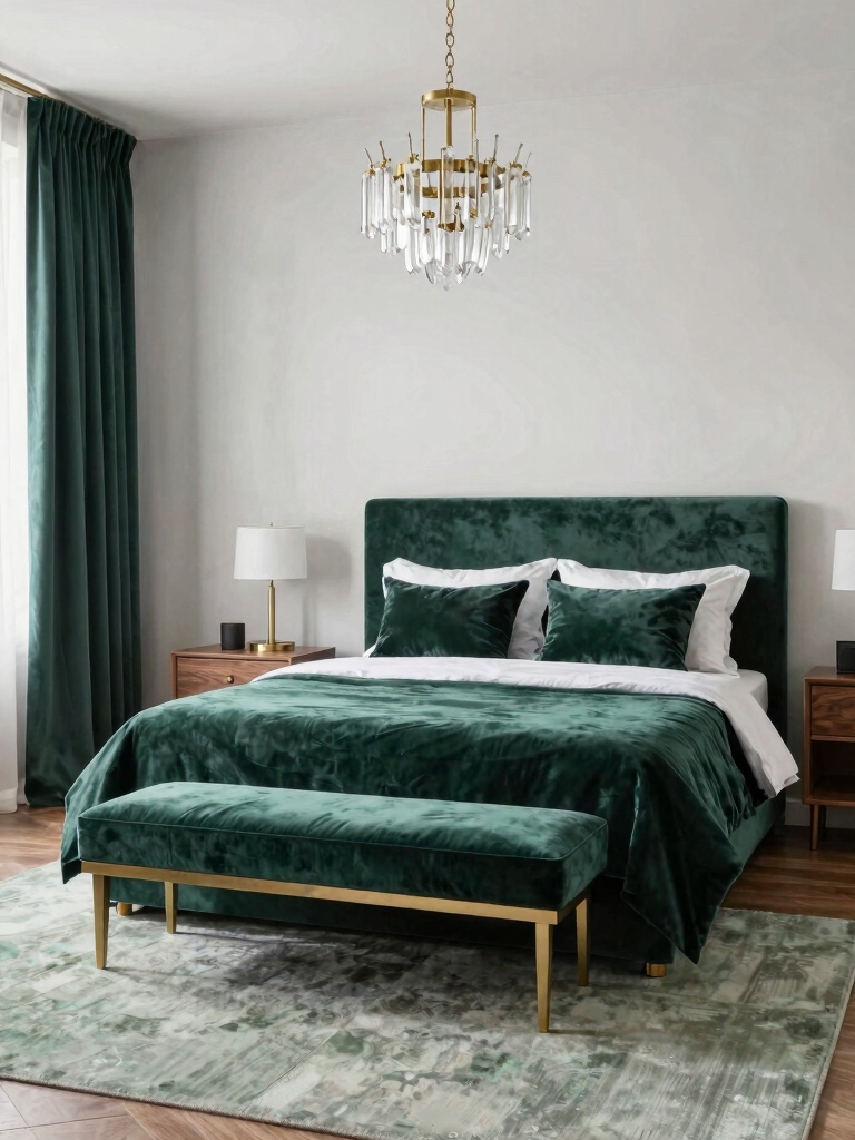 luxe emerald velvet layering