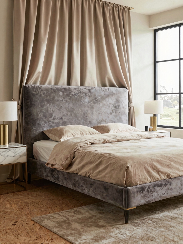 luxe velvet headboard elegance