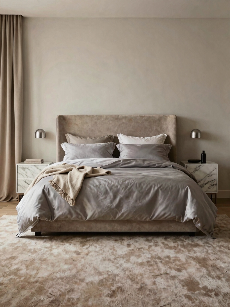 luxurious grey and beige decor