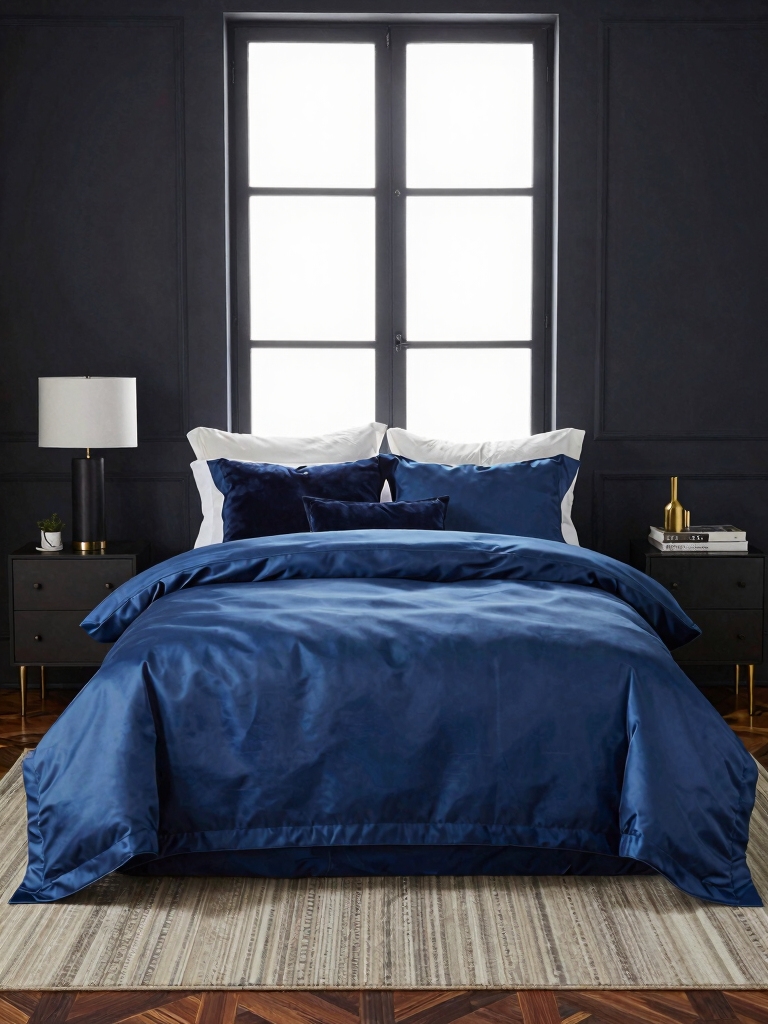 luxurious navy cozy contrasts