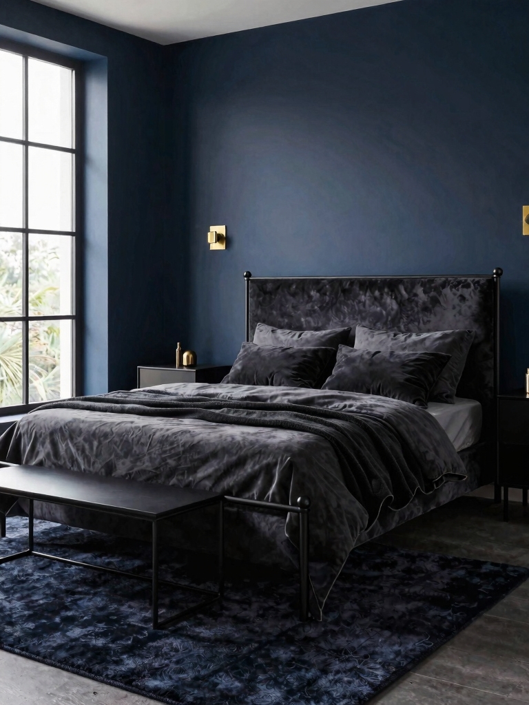 matte black navy accents