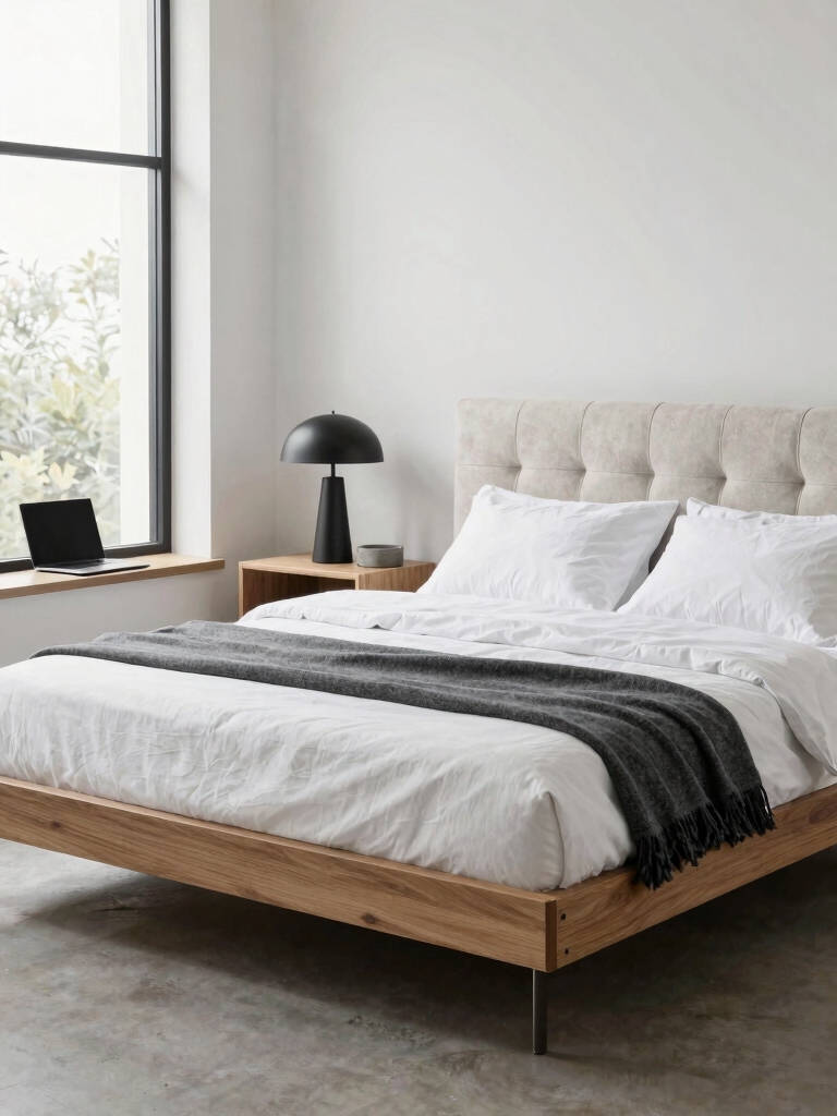 modern low profile bed design