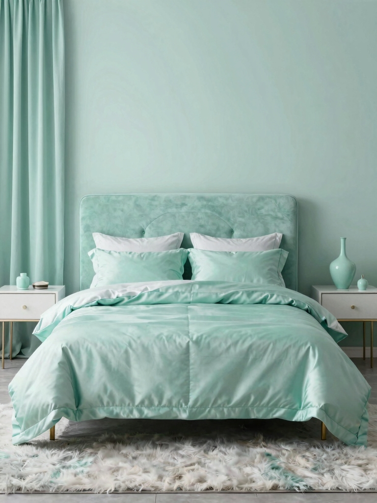 modern mint monochrome serenity