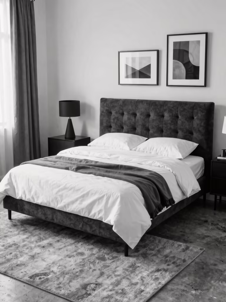 monochrome bedroom decor ideas