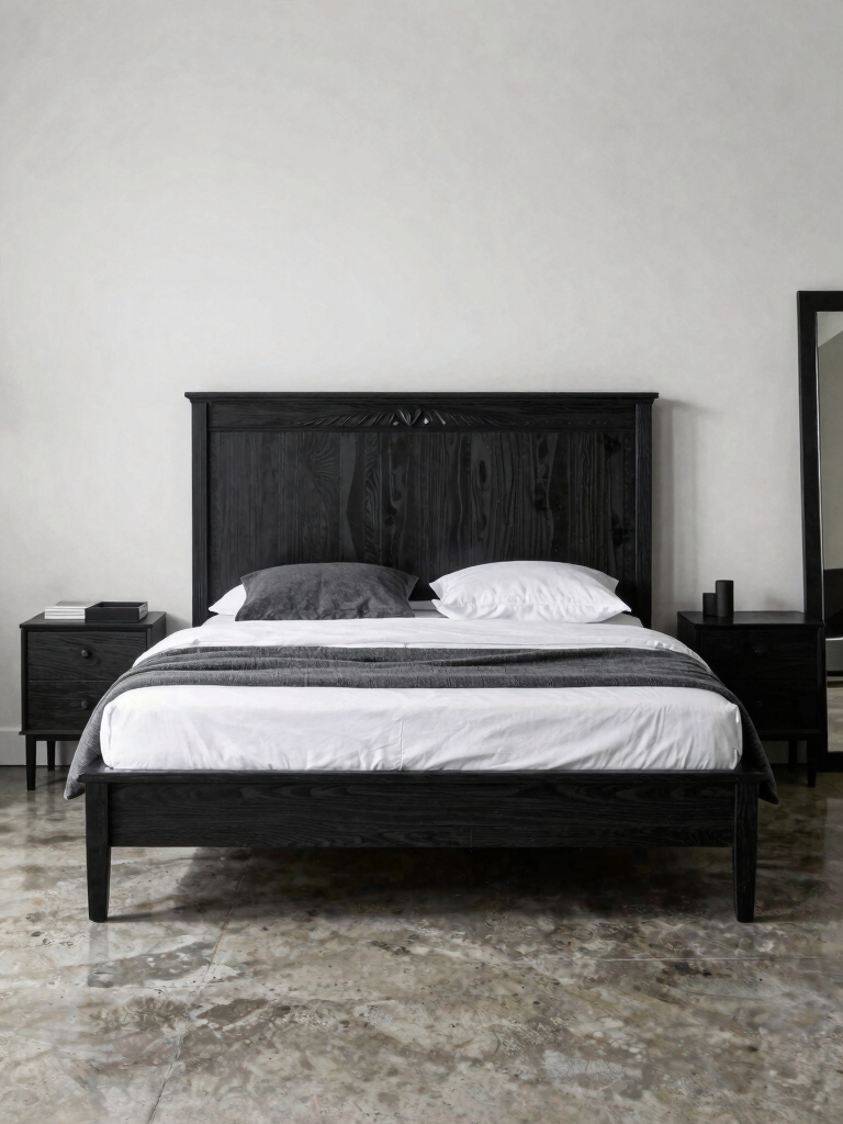 monochrome bedroom design harmony