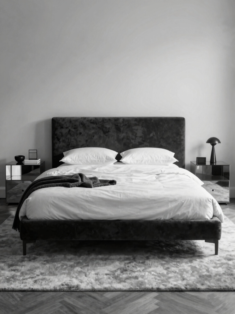monochrome bedroom design inspiration