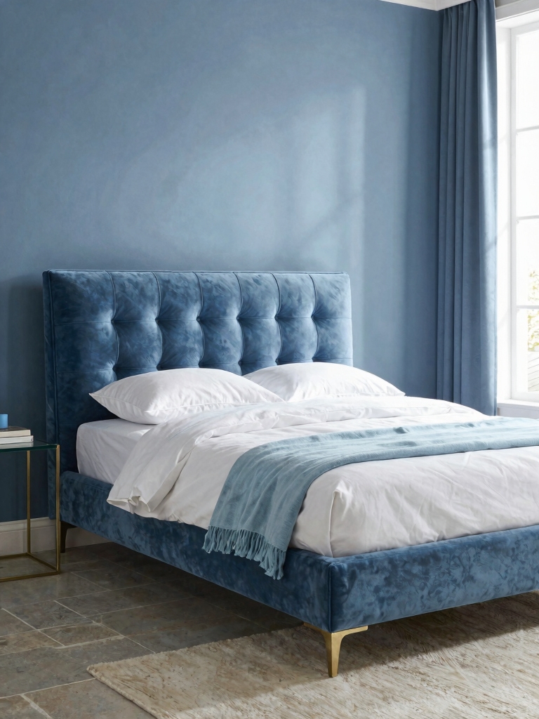 mood based blue bedroom selection