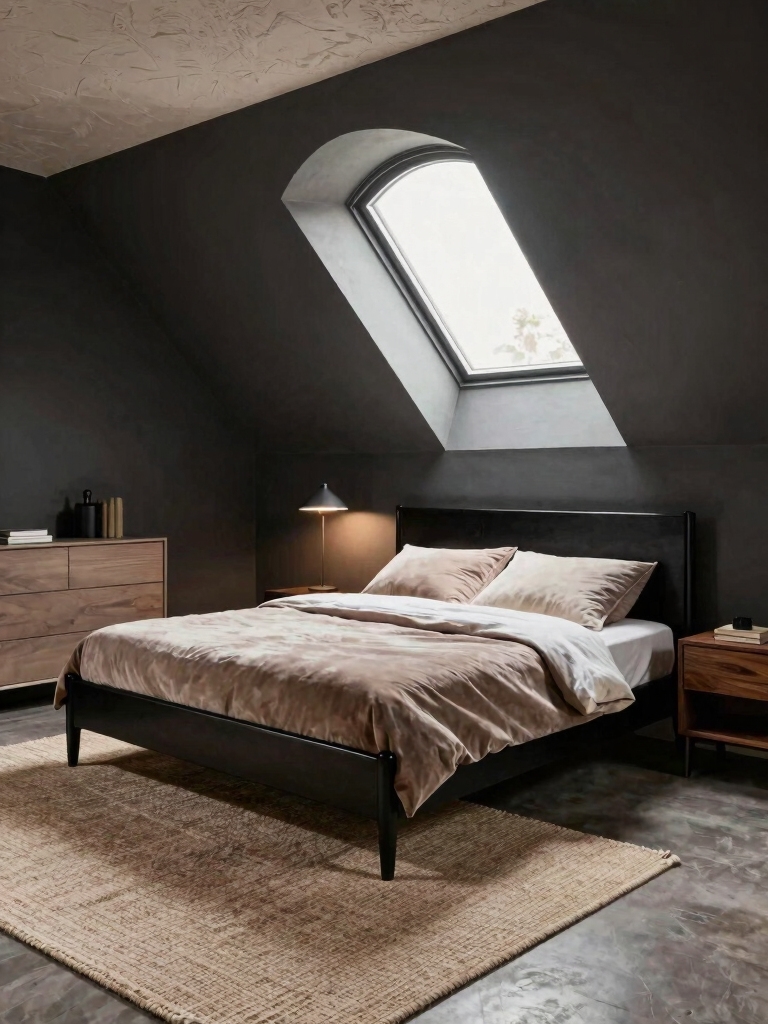 moody attic with balance