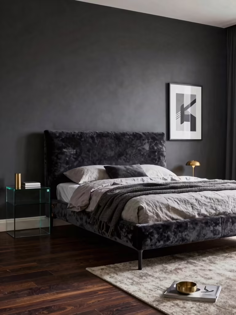 moody black bedroom inspiration