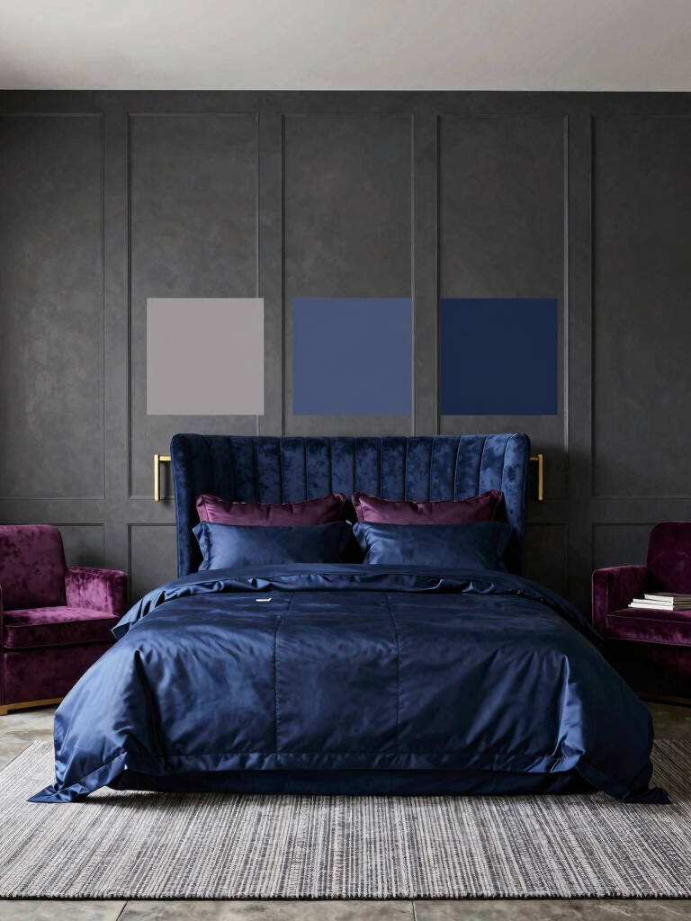 navy plum charcoal harmony