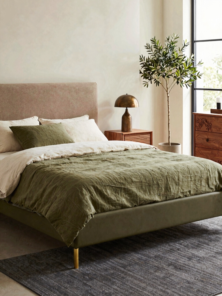 olive and neutral color harmony
