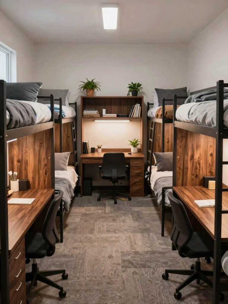 peaceful dorm layout design