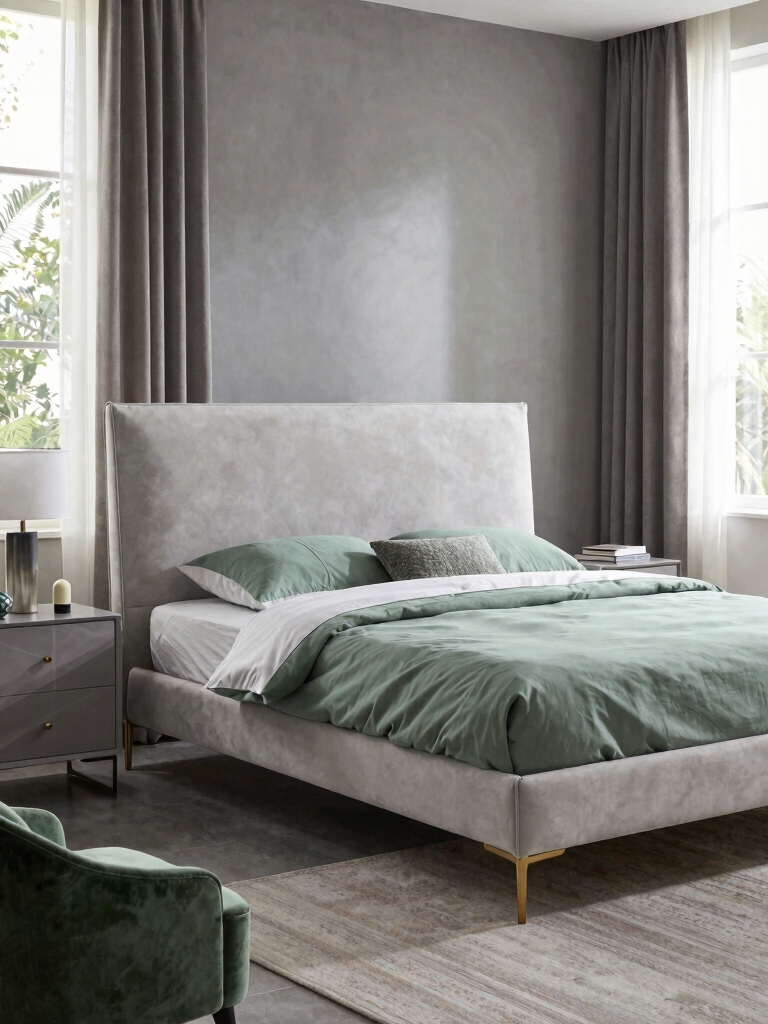 pearl gray furniture enhances contrast