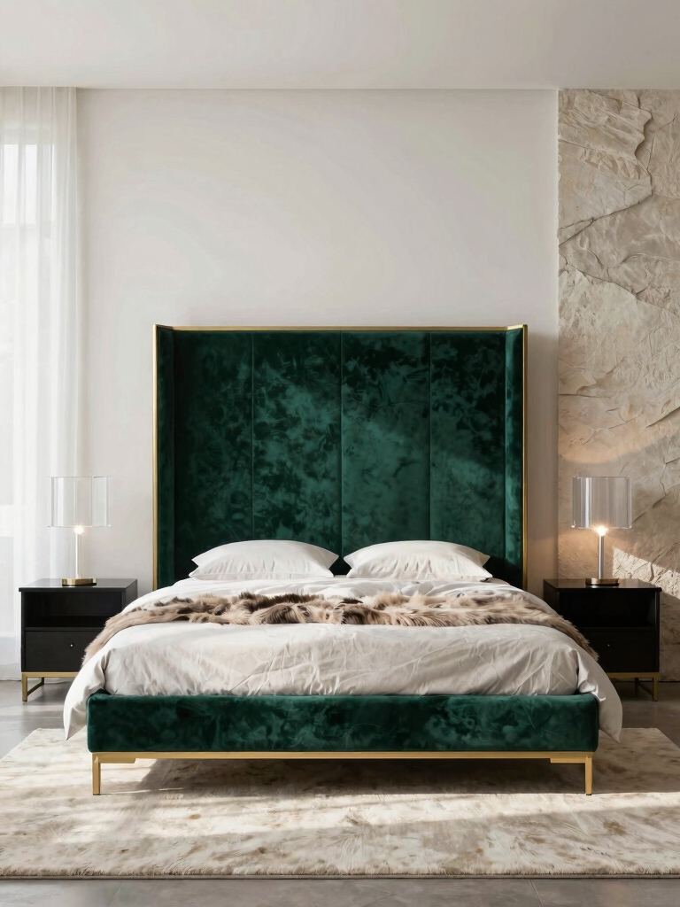 purposeful bold headboard choice