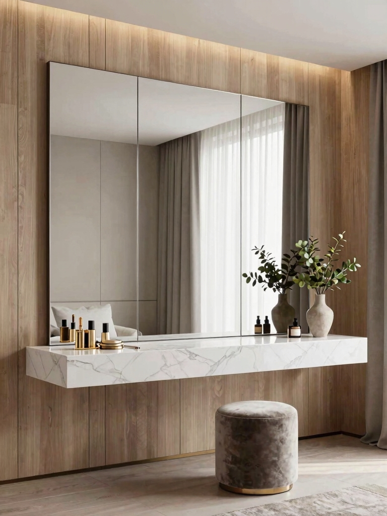 reflective elegance for vanity