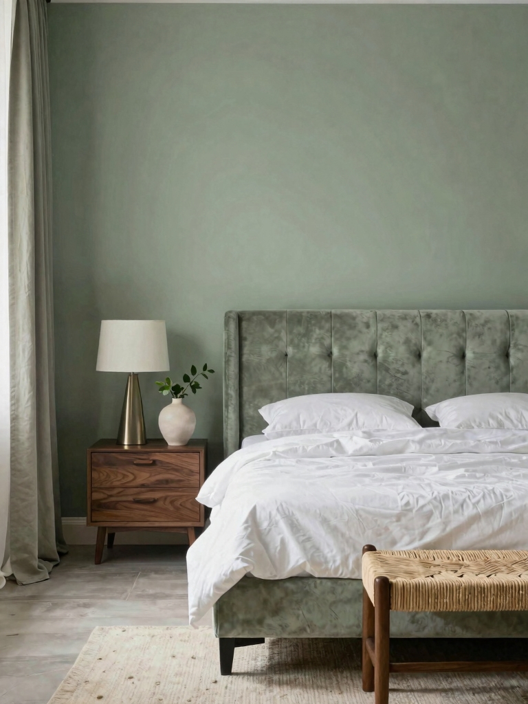 sage green bedroom tranquility