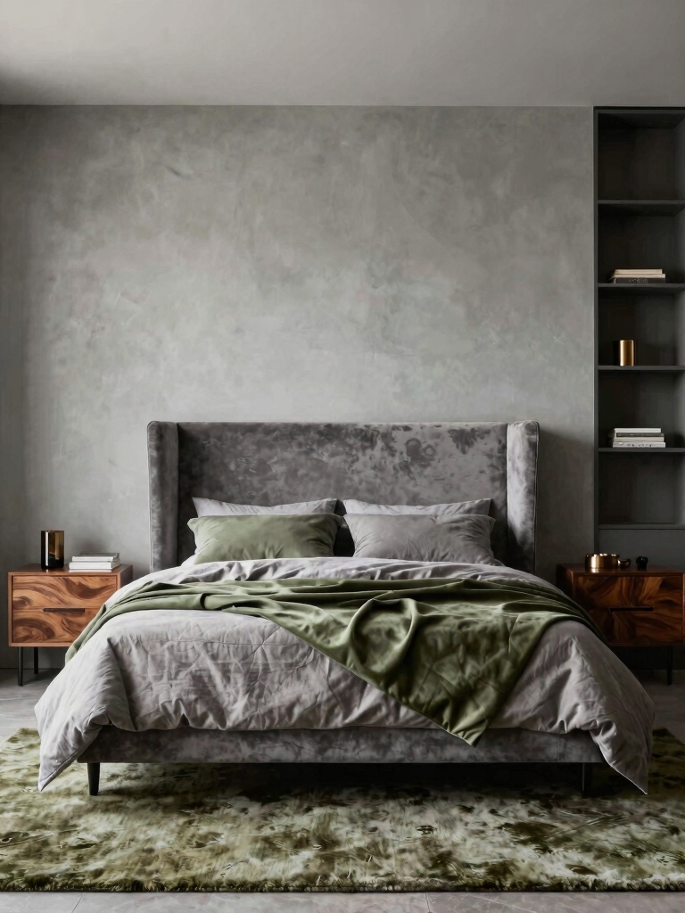 serene grey and green design