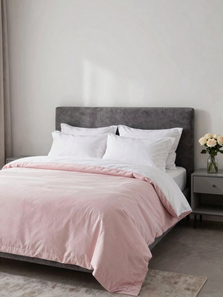 serene pink white gray ambiance