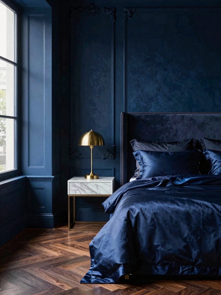 serene sophisticated dark blue
