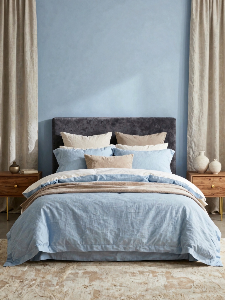 sky blue and warm neutrals