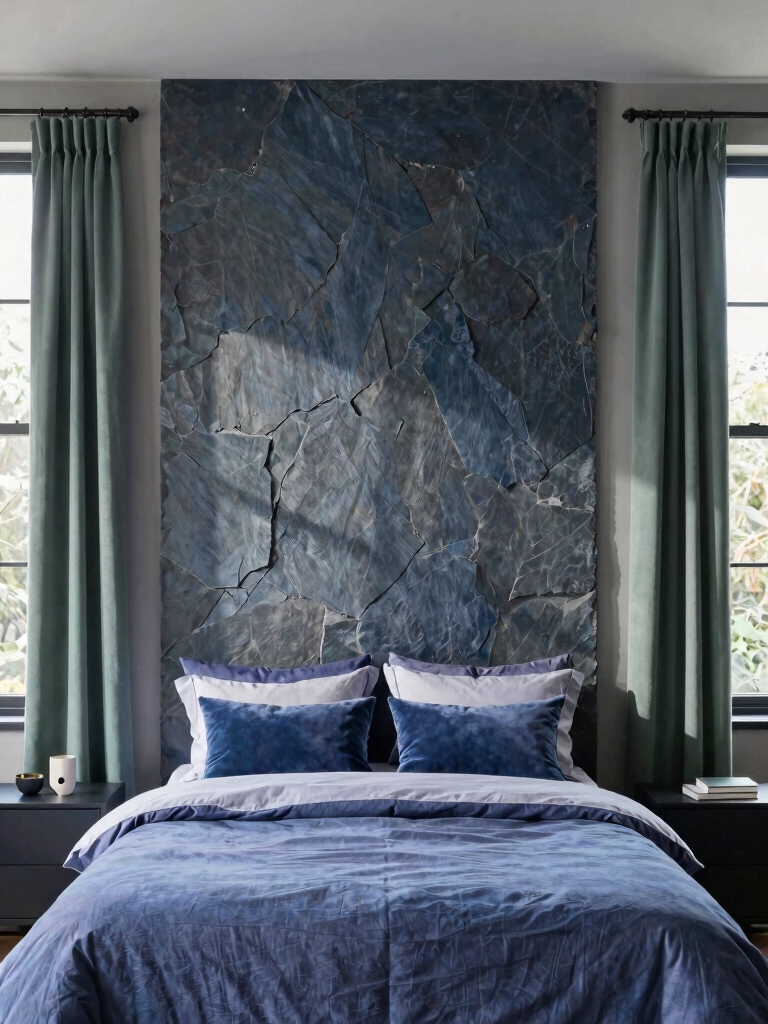 slate wall enhances tranquility