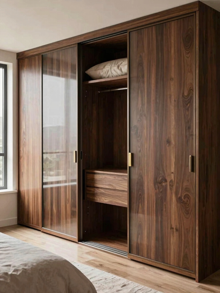 sleek organized sliding wardrobes