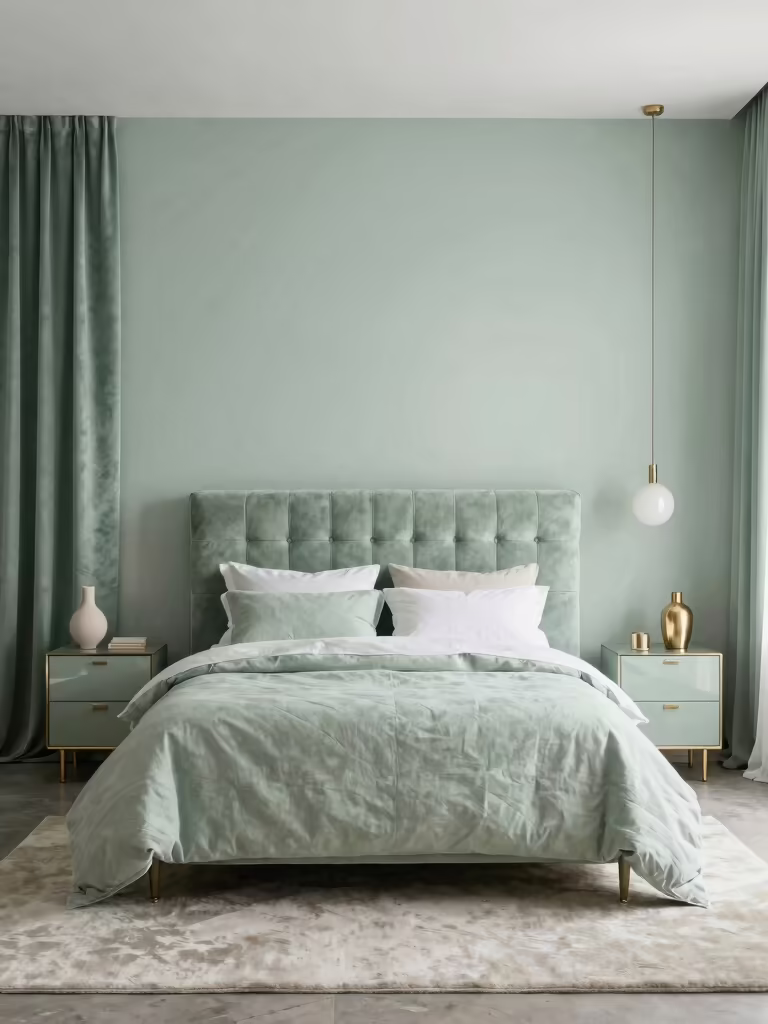 soft pastel green decor