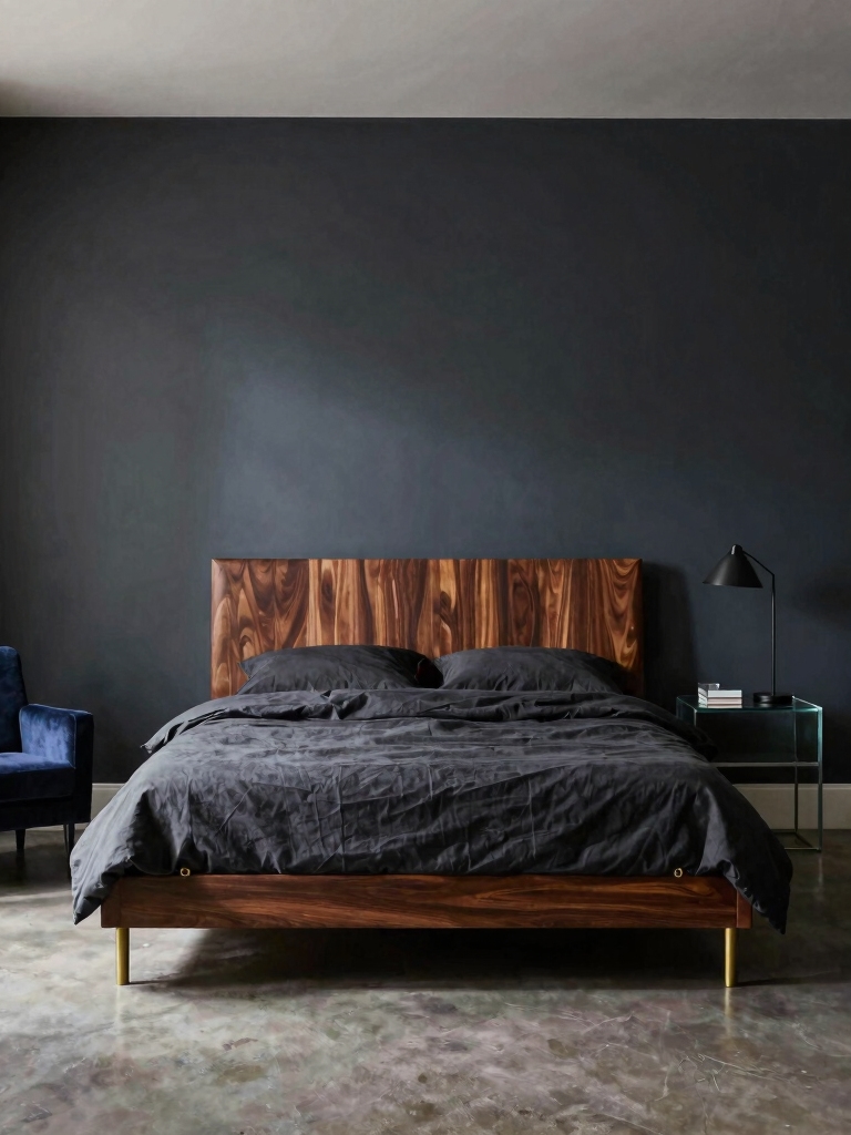 sophisticated dark bedroom style