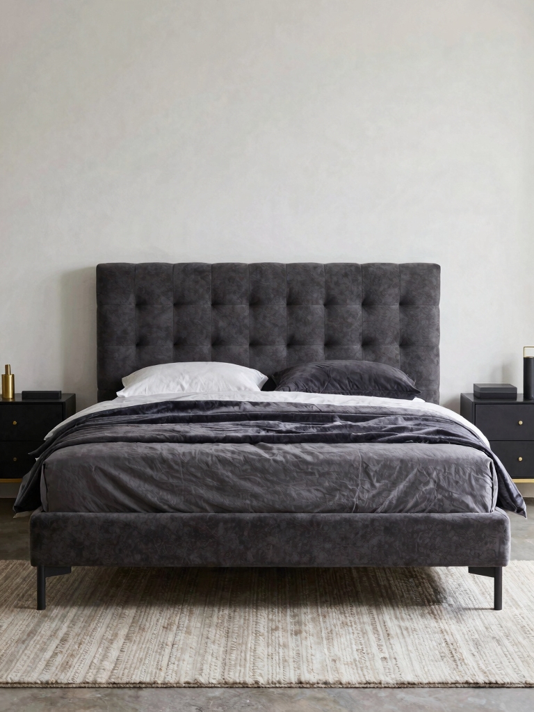 stylish dark grey bedrooms