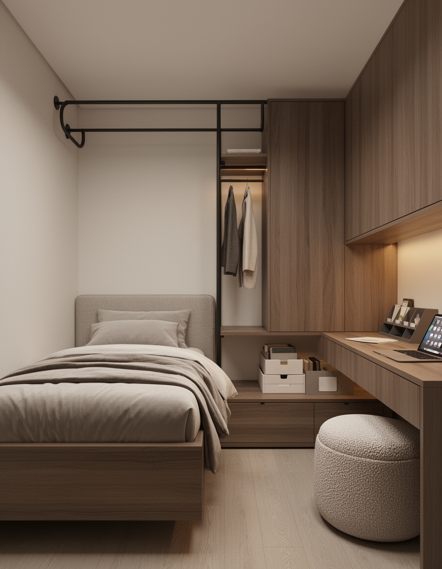 stylish functional teen bedroom