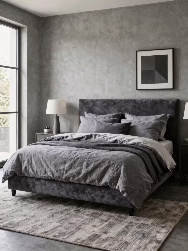 stylish grey bedroom inspiration