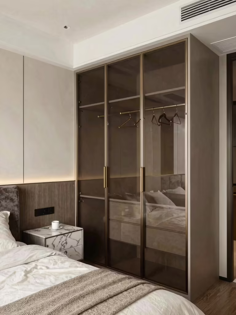 stylish guest bedroom storage