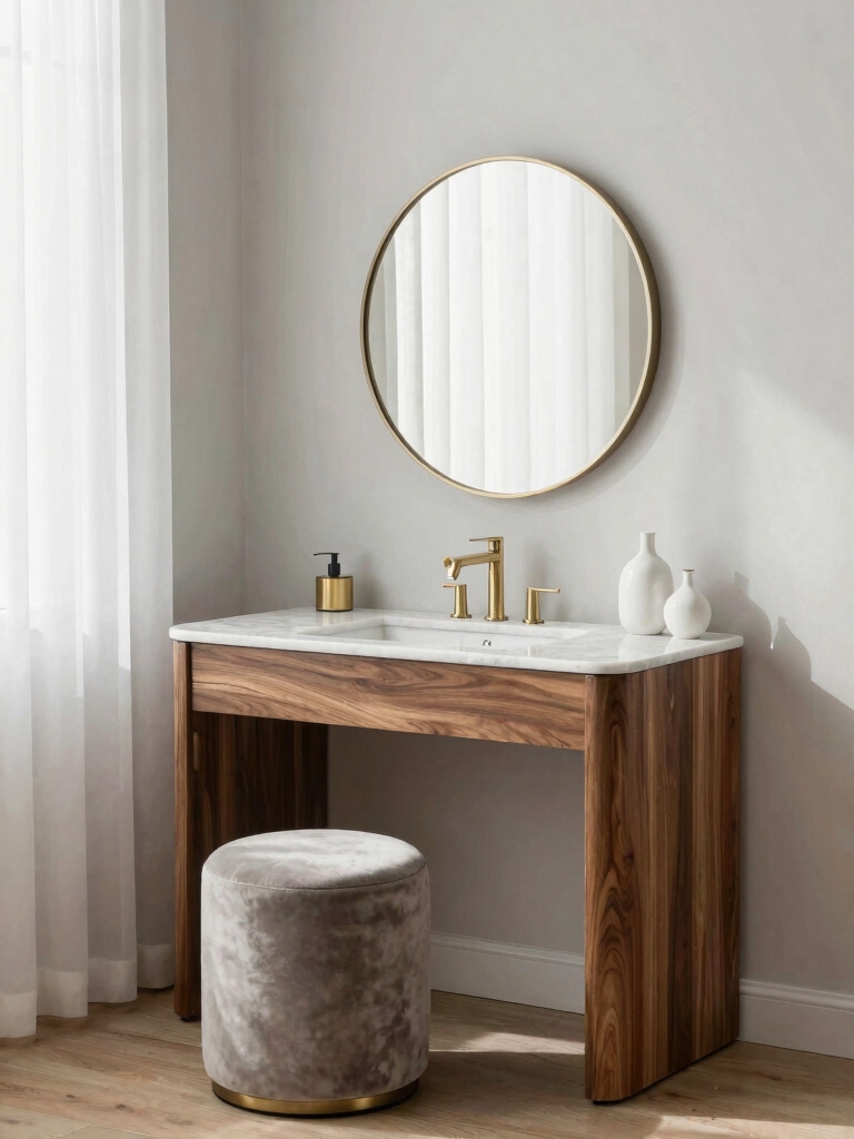 stylish small corner vanities