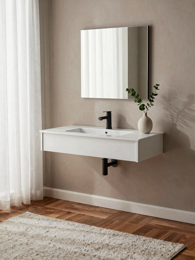 stylish space saving floating vanity