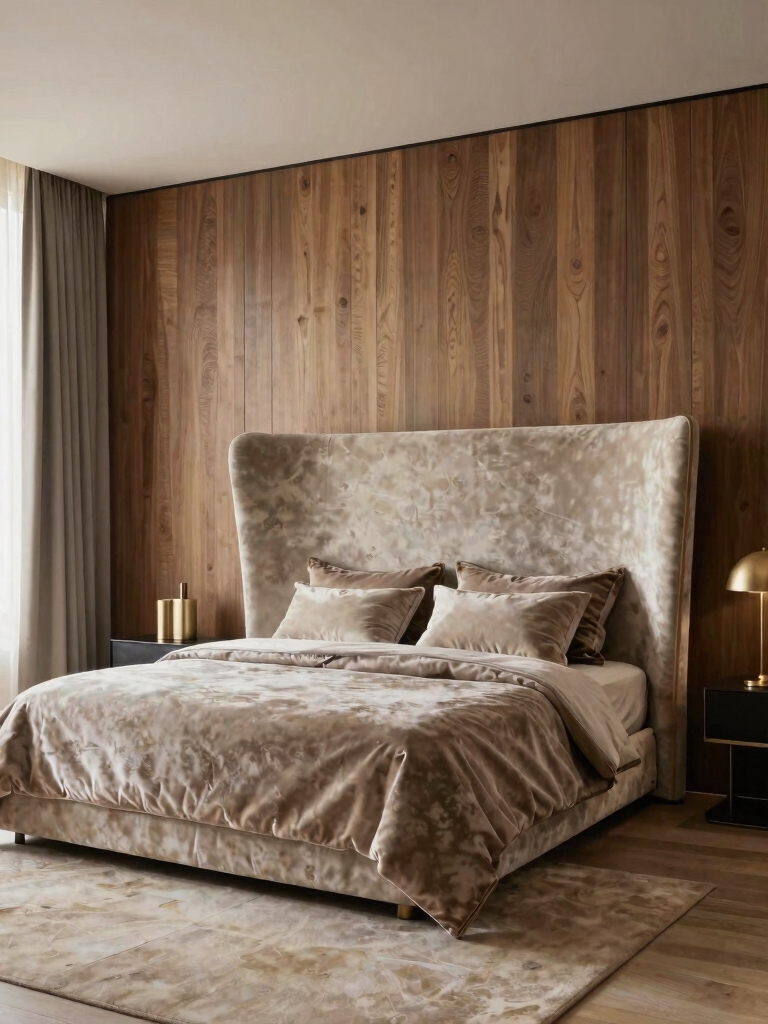 stylish tactile bedroom centerpiece
