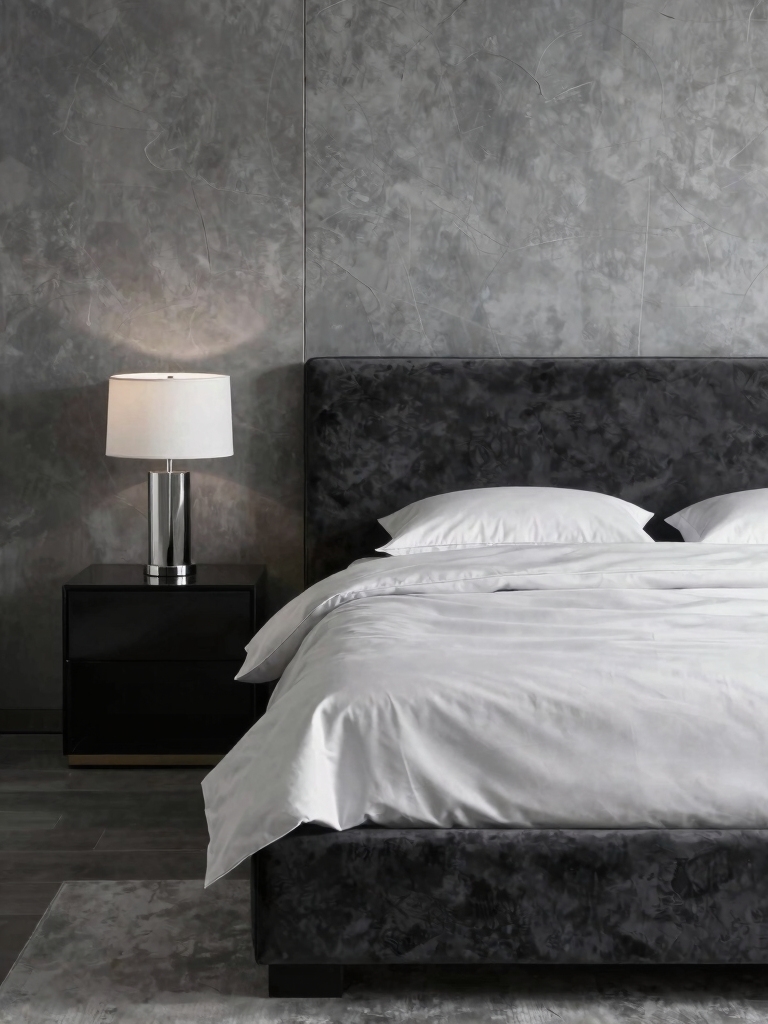 subtle metallic bedroom accents