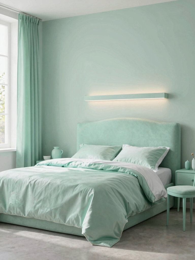 subtle mint accent balance