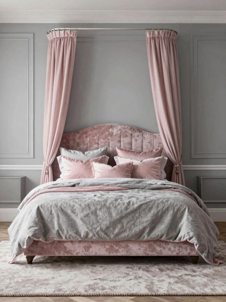 textures enhance grey pink rooms