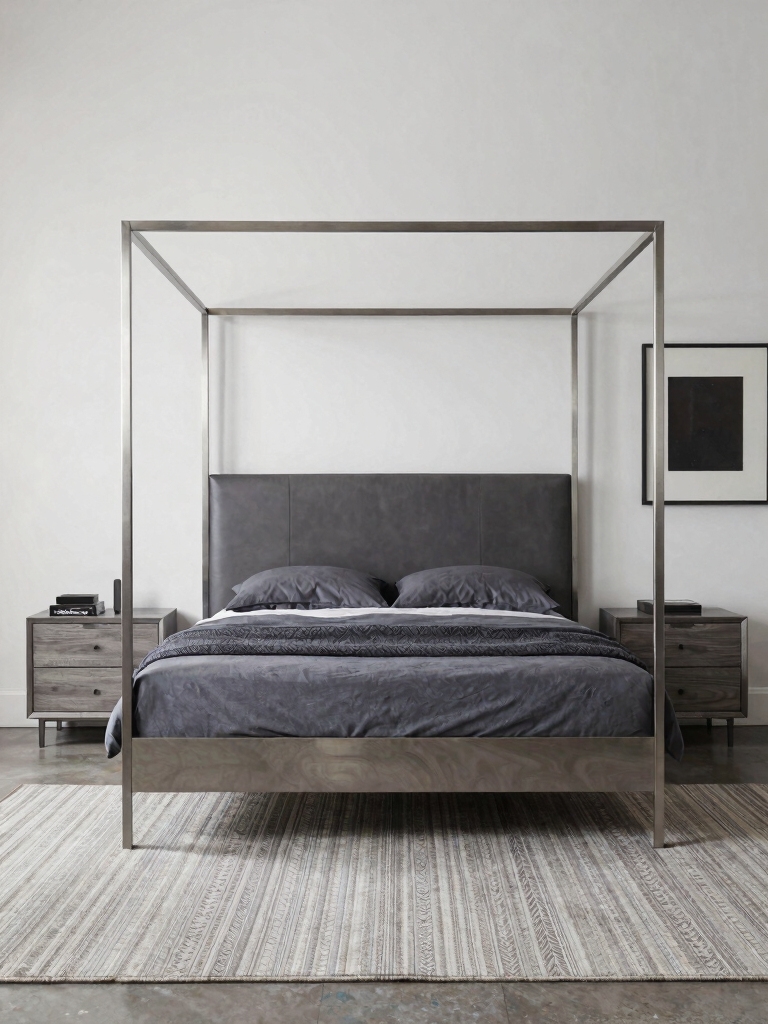 timeless masculine bedroom materials