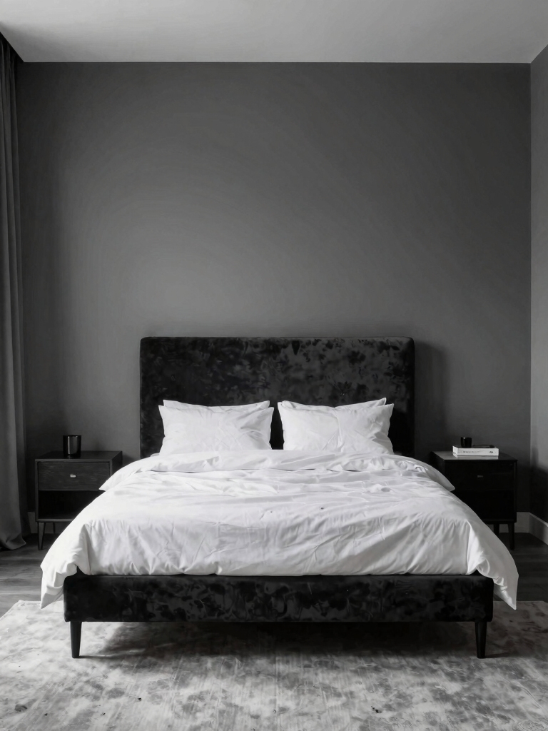 timeless monochrome bedroom aesthetics