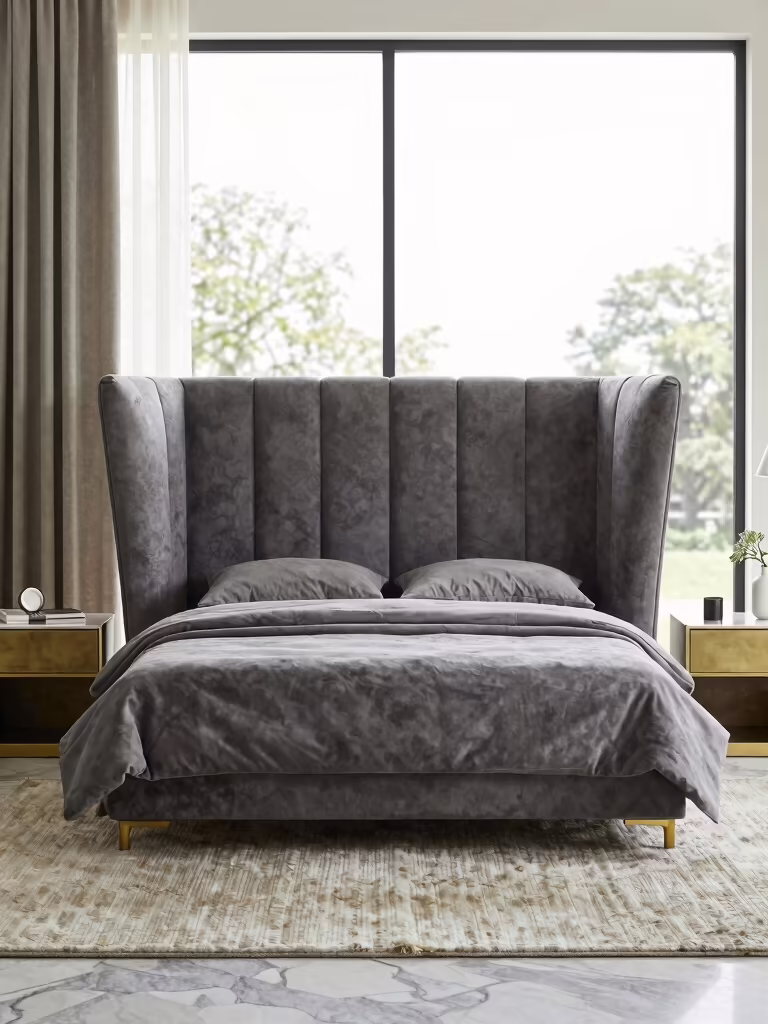 transformative grey headboard designs